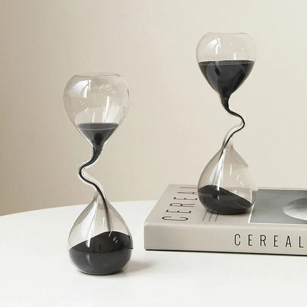 Modern Black Hourglass – Sleek & Timeless Decor - Image 4